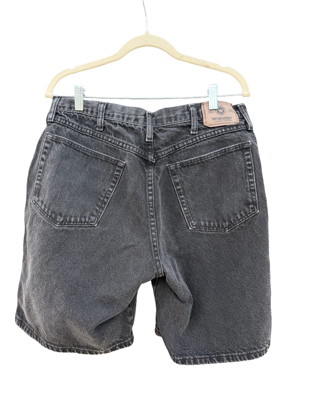 Vtg Wrangler Black Denim Shorts Mens 31 (Tag 34) Early 2000s High Rise Y2K Jorts - Picture 3 of 8